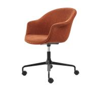 GUBI Silla de oficina Bat Meeting Chair completamente tapizada Belsuede special fr dedar 133-patas negras