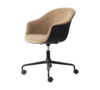 GUBI Silla de oficina Bat Meeting Chair tapizado frontal Dandy gubi 905 dune-black-black
