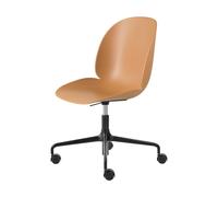GUBI Silla de oficina Beetle Meeting Chair Amber brown-black