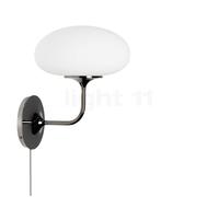 Gubi Stemlite, lámpara de pared, satinado/cromo negro