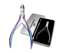 Gubonwer Corta Cutículas Profesional - Tijeras de Cutículas y Empujador de Cutículas de Acero Inoxidable