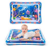 GUBOOM Alfombra Inflable de Agua para Bebé, Alfombrilla de Agua para Tiempo Boca Abajo, Tummy Mat para Estimulación del Crecimiento de Su Bebé (Medusa)