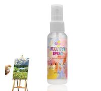 Gubuyi 100ml Spray Fixative Fixativ, Spray Permanente de Laca Transparente, Fijador Universal, con Alto Efecto de Fijación, Protección Duradera y Flexible Para Pinturas Óleos