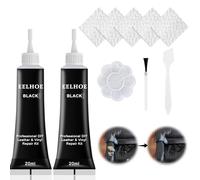 Gubuyi Leather Repair Agent Kit de réparation Crema de Reparación de Cuero,2PCS Kit Reparación de Cuero,Pasta de Reparación de Cuero,Cuero Liquido Reparador,Reparación Arañazos en Cuero (Negro)