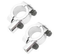 Gucagle Abrazadera de Soporte para Espejo de Manillar de Motocicleta, Adaptador de Rosca de Espejo retrovisor de aleación de Aluminio Resistente para Motocicletas, ATV, Scooter, Rosca de (Plata M10)