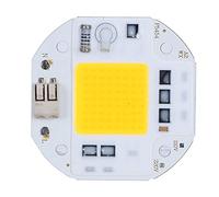 Gucagle AC220V 50W Alto brillo COB Luz Chip de cuentas Fuente de luz Bombilla de foco para tráfico Paisaje Publicidad Iluminación interior Sustrato de aluminio 54x54x1.5mm (Blanco cálido)