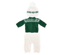 Gucagle Accesorios de fotografía recién nacido, trajes de bebé con temática navideña, bonito sombrero de Mohair, conjunto de pantalones cortos para fiestas de bautizos de fotografía (Green)