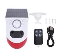 Gucagle Alarma estroboscópica solar con sensor de movimiento WiFi 120 dB sonido IP67 a prueba de agua sirena de seguridad al aire libre control remoto para Tuya para patio al aire libre