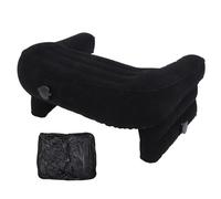 Gucagle Almohada Inflable de Lectura, Altura Ajustable, cómoda y Plegable para Escritorio o Regazo, Ideal para Trabajar, Jugar, Escribir en casa o Viajar. PVC Terciopelo, 56 x 42 x 35 cm, (Negra)