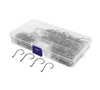 Gucagle Anzuelos de pesca compensados de pulpo de acero con alto contenido de carbono, 180 piezas, anzuelos circulares premium con orificio para anillo para lubina, bagre, leucomas,