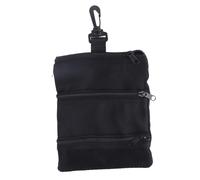 Gucagle Bolsa para tee de Golf Bolsa para Pelotas de Golf portátil Bolsa de Mano para tee de Golf con múltiples Bolsillos con Clip para golfistas Hombres Mujeres Tela Duradera 20,5 x 16,8 (Negra)