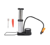 Gucagle Bomba de Bicicleta Bomba de pie Inflador de neumáticos Miniatura portátil Acero Inoxidable de Alta Resistencia ABS Inflado rápido para Bicicleta eléctrica Motocicleta Coche Plata