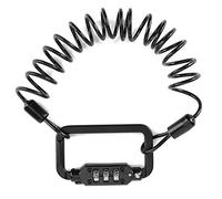 Gucagle Candado para casco de bicicleta Cable telescópico Antirrobo Contraseña de 3 dígitos Candado seguro ligero portátil para motocicleta Scooter Bicicleta Mochila Maleta Negro 6.5x4x1cm
