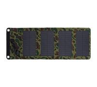 Gucagle Cargador solar de 7 W, portátil, plegable, de alta eficiencia, USB, 5,5 V, 1290 MA, cargador de panel solar para viajes al aire, teléfono móvil, tableta, computadora, silicio