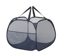 Gucagle Cesta emergente para la Colada, Cesta Plegable de Malla Transpirable de 90L con asa y Bolsillo Lateral para Ropa y Almacenamiento (Marina de Guerra)