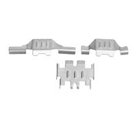 Gucagle Conjunto de Armadura de Chasis RC de Acero Inoxidable Accesorios de Actualización de Protección Duradera de Alto Rendimiento para Traxxas TRX4M 1 18 RC Car Plata 3 Piezas