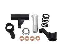 Gucagle Conjunto de dirección RC Kit de Unidad de dirección Resistente a la abrasión antivibración de Alta Resistencia para ZD Racing MX07 4WD 1/7 RC Truck Aleación de plástico Negro 5PCS
