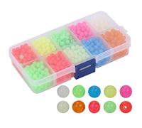 Gucagle Cuentas de Pesca Brillantes, Luminosas, duraderas, Reutilizables, Accesorios para Aparejos de Pesca para Pesca Nocturna en Aguas Profundas, plástico de 4mm, Caja de 1000 Uds.