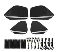 Gucagle Door Midrange Speaker Cover with Ambient Light 30 Color Custom Fit for S4 RS4 B9 B9 5 2017 2023 Models Matte Chrome Stainless Steel ABS PC 4 Piece Set