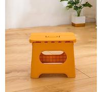 Gucagle Escalón Plegable, portátil, 28x24x22cm, plástico, Ahorro de Espacio y Estable, Taburete para Adultos y niños, con Mecanismo de Plegado, reposapiés portátil para el hogar y de Viaje (Amarillo)
