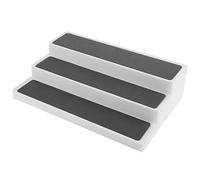 Gucagle Estante para Especias de 3 Niveles, Estante Extensible, Organizador de Cocina para gabinete, Uso en encimera, Material Duradero PP+PPR, Revestimiento Antideslizante para estantes,