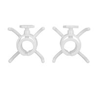 Gucagle Gancho de plástico para sombrilla de playa, 2 piezas, soporte colgante ajustable y duradero para sombrillas de playa al aire libre con 4 puntas, toalla, sombrero, gafas de sol, (Blanca)