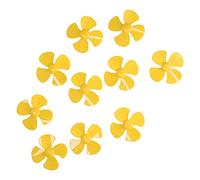 Gucagle Hélice de 4 Palas Hélices de plástico para Barcos de 60 mm, Juego de 10 Piezas con Orificio de 2 mm para Juguetes de Bricolaje, Modelos de automóviles con Control Remoto, Material (Amarilla)