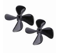 Gucagle Hélice de Barco RC, 4 Palas, plástico de Alta Resistencia, hélice de inmersión Total, par para Barco Submarino RC, Eje Negro de 60mm y 4mm