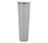 Gucagle Infusor de malla de cono de filtro de café frío de acero inoxidable 304 con círculo de goma para café, té, bebidas de frutas, reutilizable, duradero, a prueba de fugas (Diámetro* 21cm)