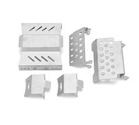 Gucagle Juego de armaduras de chasis RC Placa de protección de chasis RC de Acero Inoxidable Resistente a Impactos y Resistente a la corrosión portátil para Coche GEN8 1/10 RC Plata 5