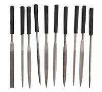 Gucagle Juego de limas de aguja de acero al carbono para joyería, mini limas de calidad profesional con revestimiento de titanio para alisar módulos metálicos y pulir minifiguras, kit de (4 * 160 mm)