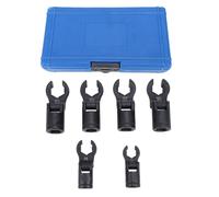 Gucagle Juego de llaves de pie de cuervos, llave de línea de de cabeza flexible, juego de llaves de 6 puntos para reparación de automóviles, acero CRV, 6 uds., 12mm a 19mm