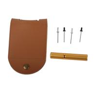 Gucagle Juego de Mesa de Cuero Cribbage, portátil, Ligero, marrón, Bolsa de Juego de Cuero de 2 Pistas, Marcador con Agujas para Noches de Juegos Familiares y campamentos al Aire