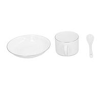 Gucagle Juego de tazas de café Taza de café con platillo Cuchara China de hueso alto Preservación del calor Elegante Redondo Suave para la cocina casera 4 piezas