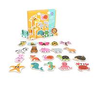 Gucagle Juguete de rompecabezas de para niños, juego cognitivo educativo de aprendizaje para la educación de la primera infancia, tráfico de animales, verduras, segura, no tóxica (Tipo de animal)