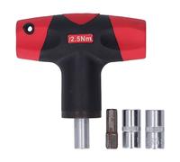 Gucagle Llave con mango en T, torsión fija, acero al cromo vanadio, herramienta de casquillo hexagonal de 1/4 de pulgada con biela y casquillos de 7 mm y 8 mm para reparación y (2,5 Nm)