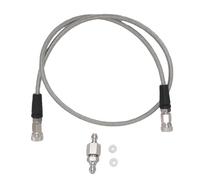 Gucagle Manguera de inflado a presión, 39 Pulgadas, 8 mm, Conector rápido, Manguera de Alta presión de Acero Inoxidable Tejida con Fibra de Carbono para Bomba de Aire y Filtro (Plata)
