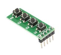 Gucagle Módulo de Interruptor de botón Universal de 4 Teclas Tablero de Teclado Componentes electrónicos de Rendimiento Estable para Mini Breadboard Banana Pi MCU PLD CPU AVR STM32 Arm