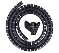 Gucagle Organizador de Cables en Espiral, Tubo de gestión de Cables Flexible y Duradero para el hogar, Oficina, TV, PC, Cable Negro de 20mm y 0,79 Pulgadas con Clip (1. Jum)