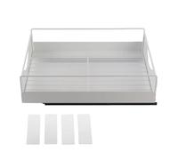 Gucagle Organizador de gabinete extraíble, estantes de despensa deslizantes silenciosos y Suaves para Cocina, baño, Armario, Estante de Almacenamiento de Acero al Carbono (Grande)