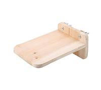 Gucagle Plataforma de Madera para Jaula de Ardilla y hámster, Juguetes pequeños para Mascotas con Tornillos, fácil instalación, Soporte de Material de Madera Natural, área de Descanso