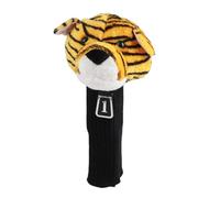 Gucagle Plush Fabrics Cartoon Tiger Pattern Golf Putter Head Cover Protective Durable Lightweight for Golf Clubs 460CC Wooden Club