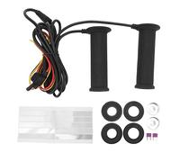 Gucagle Puños calefactables para Motocicleta, 12 V, función de Memoria de Temperatura Ajustable, Cubierta de Manillar de Silicona Suave con Cable Acc para Motociclistas, Color Negro, 392 g