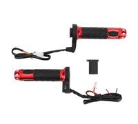 Gucagle Puños calefactables para Motocicleta, Temperatura Ajustable, Antideslizantes, aleación de Aluminio ABS, Manillar de 12 V, puños cálidos para Motocicletas con Tubo de 22 mm (Roja)