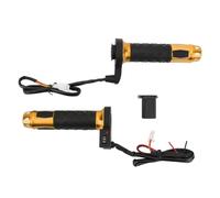 Gucagle Puños calefactables para Motocicleta, Temperatura Ajustable, Antideslizantes, aleación de Aluminio ABS, Manillar de 12 V, puños cálidos para Motocicletas con Tubo de 22 mm (Oro)