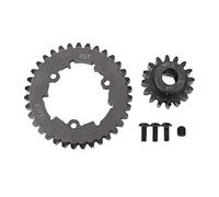 Gucagle RC Spur Motor Gear Set Acero 35T Spur Gear Piñón Set para TRAXXAS X Maxx 6S 8S 1/5 RC Piezas de Repuesto de Coche Durable Resistente al Desgaste Negro M1.5 Módulo de Engranaje (16T)