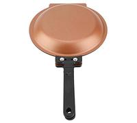 Gucagle Sartén con tapa de doble cara, utensilios de cocina de hierro de primera calidad para panqueques, pan tostado, huevos fritos, uso doméstico en la cocina, color dorado, 19cm de