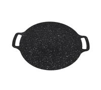 Gucagle Sartén coreana para parrilla Maifan Stone, placa de parrilla antipegajosa resistente a altas temperaturas, perfecta para acampar al aire libre y reuniones familiares (32cm)