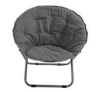 Gucagle Silla Plegable Redonda, Silla con Forma de Luna Acolchada de Gran tamaño, Silla Plegable portátil Suave y Estable para Acampar en la Playa