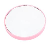 Gucagle Small Magnifying Mirror with Suction Cup Portable 10X Magnification Makeup Mirror for Travel Daily Use ABS Material 7.5cm Diameter (Rosa)
